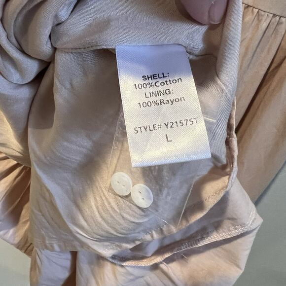 NWOT Tuckernuck Pomander Place Dress L Sandstone Mabel Tiered Maxi Dress Pockets - Picture 6 of 7